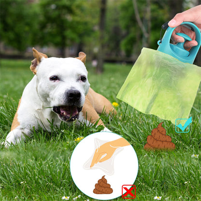 Portable Lightweight Dog Pooper Scooper with Built-In Poop Bag Dispenser Eight-Claw Shovel for Pet Toilet Picker Pet Products
