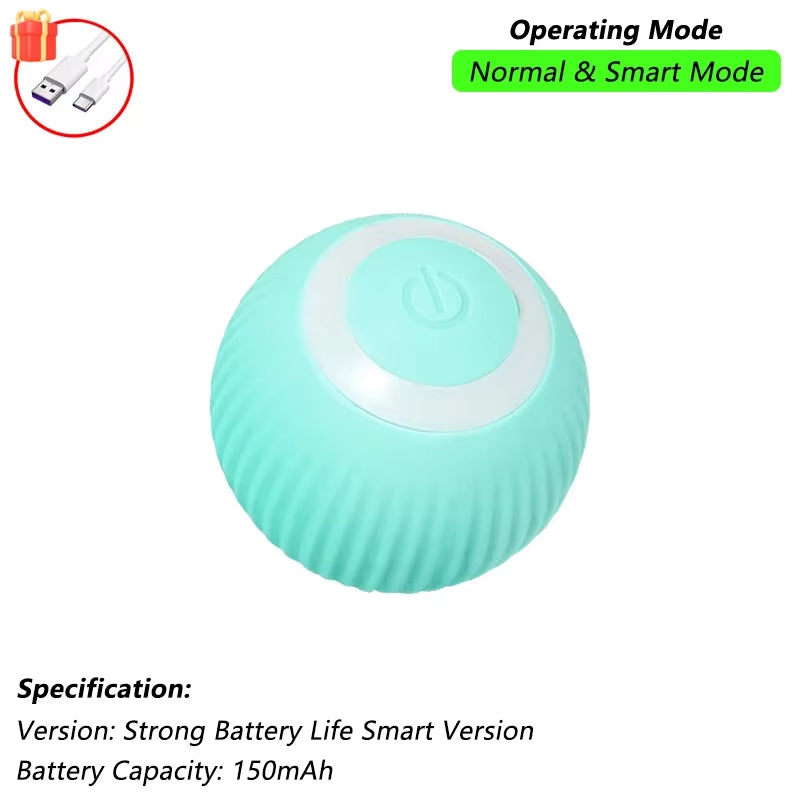 Interactive Rechargeable Cat Toy - Automatic Rolling Ball with Tail for Engaging Play