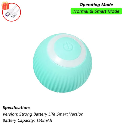 Interactive Rechargeable Cat Toy - Automatic Rolling Ball with Tail for Engaging Play