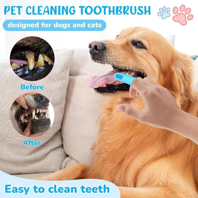 Complete Dog Bath Brush & Grooming Kit - All-in-One Shedding Slicker Brush and Massage Tool for Dogs, Cats & Rabbits | Easy-Clean Design for Healthy, Shiny Coats and Stress-Free Bathing
